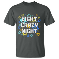 Funny Hanukkah Eight Crazy Night T Shirt Jewish Hebrew Chanukah David Stars - Wonder Print Shop