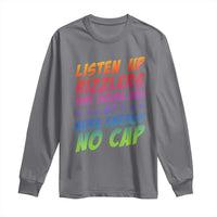 Funny Listen Up Rizzlers This Sigma Has 67 Aura Energy No Cap Long Sleeve Shirt - Wonder Print Shop