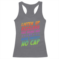 Funny Listen Up Rizzlers This Sigma Has 67 Aura Energy No Cap Racerback Tank Top - Wonder Print Shop