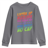 Funny Listen Up Rizzlers This Sigma Has 67 Aura Energy No Cap Youth Sweatshirt - Wonder Print Shop