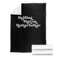 Funny Shabbat Shalom Motherfucker Throw Blanket Jewish Kosher - Wonder Print Shop