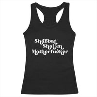 Funny Shabbat Shalom Motherfucker Racerback Tank Top Jewish Kosher - Wonder Print Shop