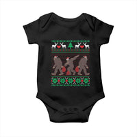 Funny Santa Bigfoot Squad Christmas Baby Onesie