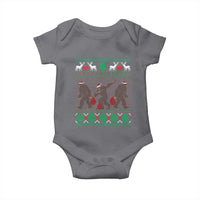 Funny Santa Bigfoot Squad Christmas Baby Onesie