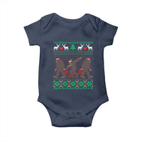 Funny Santa Bigfoot Squad Christmas Baby Onesie
