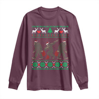 Funny Santa Bigfoot Squad Christmas Long Sleeve Shirt