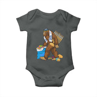 Funny Hanukkah Bigfoot Menorah David Stars Baby Onesie