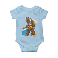 Funny Hanukkah Bigfoot Menorah David Stars Baby Onesie