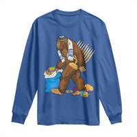 Funny Hanukkah Bigfoot Menorah David Stars Long Sleeve Shirt