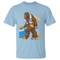 Funny Hanukkah Bigfoot Menorah David Stars T Shirt - Wonder Print Shop