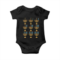 Funny Hanukkah Menorah Chanukah Jewish Holiday Baby Onesie