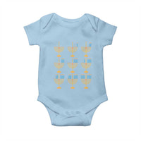 Funny Hanukkah Menorah Chanukah Jewish Holiday Baby Onesie