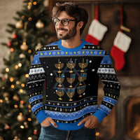 Funny Chanukah Menorah Chanukah Jewish Holiday Hanukkah Ugly Sweater - Wonder Print Shop