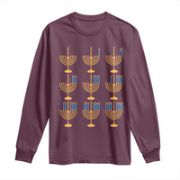 Funny Hanukkah Menorah Chanukah Jewish Holiday Long Sleeve Shirt