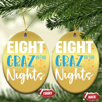 Funny Hanukkah Eight Crazy Nights Christmas Ornament Menorah David Stars - Wonder Print Shop