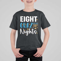 Funny Hanukkah Eight Crazy Nights T Shirt For Kid Menorah David Stars - Wonder Print Shop