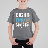 Funny Hanukkah Eight Crazy Nights T Shirt For Kid Menorah David Stars - Wonder Print Shop