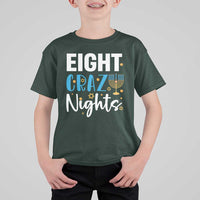 Funny Hanukkah Eight Crazy Nights T Shirt For Kid Menorah David Stars - Wonder Print Shop