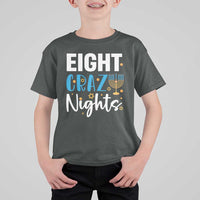 Funny Hanukkah Eight Crazy Nights T Shirt For Kid Menorah David Stars - Wonder Print Shop