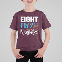 Funny Hanukkah Eight Crazy Nights T Shirt For Kid Menorah David Stars - Wonder Print Shop