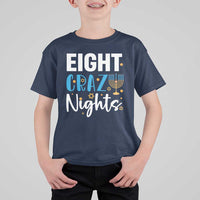 Funny Hanukkah Eight Crazy Nights T Shirt For Kid Menorah David Stars - Wonder Print Shop