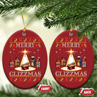Funny Merry Glizzmas Christmas Ornament Hot Dog Xmas Nativity Scene - Wonder Print Shop