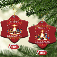 Funny Merry Glizzmas Christmas Ornament Hot Dog Xmas Nativity Scene - Wonder Print Shop