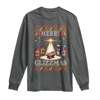 Funny Merry Glizzmas Long Sleeve Shirt Hot Dog Christmas Nativity Scene