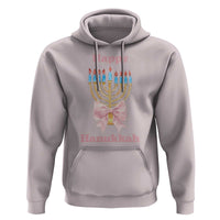 Happy Hanukkah Coquette Hoodie Cute Menorah Pink Bow