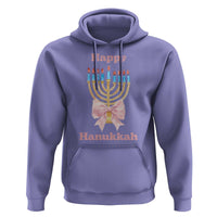 Happy Hanukkah Coquette Hoodie Cute Menorah Pink Bow