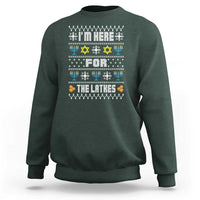 Funny Hanukkah Sweatshirt I'm Here For The Latkes Menorah - Wonder Print Shop