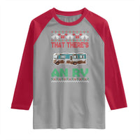 Funny Christmas Movie Raglan Shirt That There's An RV Camping Motorhome Bell - Wonder Print Shop