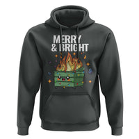 Funny Lil Fire Dumpster Christmas Hoodie Merry And Bright Xmas Led Lights