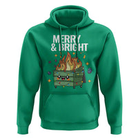 Funny Lil Fire Dumpster Christmas Hoodie Merry And Bright Xmas Led Lights