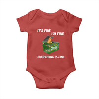 Funny It's Fine I'm Everything Is Fine 2024 Baby Onesie Lil Dumpster Fire