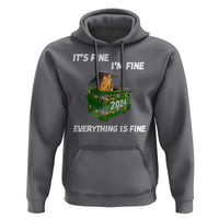 Funny It's Fine I'm Everything Is Fine 2024 Christmas Hoodie Lil Dumpster Fire
