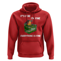 Funny It's Fine I'm Everything Is Fine 2024 Christmas Hoodie Lil Dumpster Fire