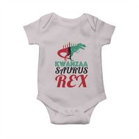 Kwanzaa Saurus Rex Kinara Candles Dinosaur T-rex African Heritage Baby Onesie