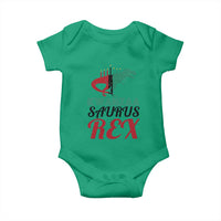 Kwanzaa Saurus Rex Kinara Candles Dinosaur T-rex African Heritage Baby Onesie