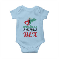 Kwanzaa Saurus Rex Kinara Candles Dinosaur T-rex African Heritage Baby Onesie