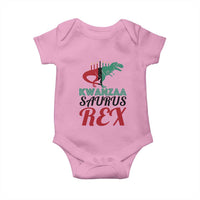 Kwanzaa Saurus Rex Kinara Candles Dinosaur T-rex African Heritage Baby Onesie