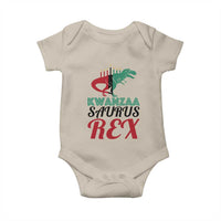 Kwanzaa Saurus Rex Kinara Candles Dinosaur T-rex African Heritage Baby Onesie