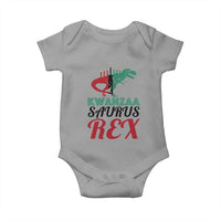 Kwanzaa Saurus Rex Kinara Candles Dinosaur T-rex African Heritage Baby Onesie