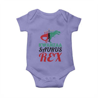 Kwanzaa Saurus Rex Kinara Candles Dinosaur T-rex African Heritage Baby Onesie