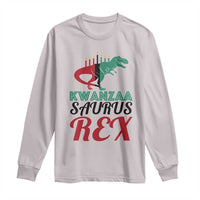 Kwanzaa Saurus Rex Kinara Candles Dinosaur T-rex African Heritage Long Sleeve Shirt