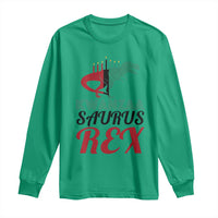 Kwanzaa Saurus Rex Kinara Candles Dinosaur T-rex African Heritage Long Sleeve Shirt