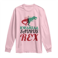 Kwanzaa Saurus Rex Kinara Candles Dinosaur T-rex African Heritage Long Sleeve Shirt