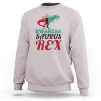 Kwanzaa Saurus Rex Kinara Candles Dinosaur T-rex African Heritage Sweatshirt - Wonder Print Shop