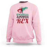 Kwanzaa Saurus Rex Kinara Candles Dinosaur T-rex African Heritage Sweatshirt - Wonder Print Shop