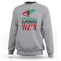 Kwanzaa Saurus Rex Kinara Candles Dinosaur T-rex African Heritage Sweatshirt - Wonder Print Shop
